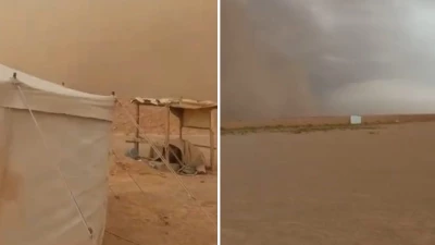 "فيديو: موجة غبار تجتاح شمال الرياض بكثافة مذهلة!"