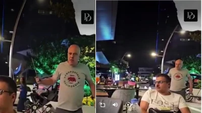 فيديو: تصرف غريب لمواطن تركي يُفزع سياح خليجيين خلال تناولهم العشاء في إسطنبول!
