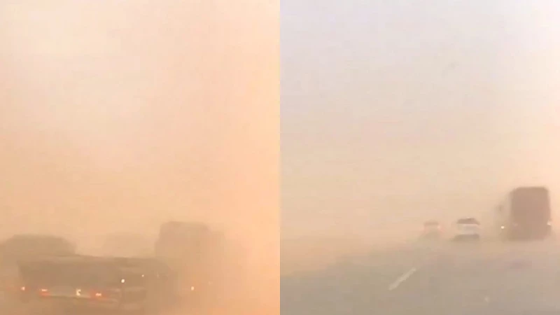 "فيديو: عاصفة رملية تجتاح الغاط والقصيم اليوم .. شاهد اللقطات المثيرة!"