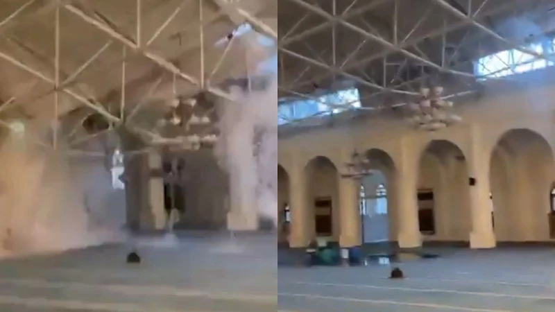 فيديو صادم: انهيار سقف جامع جامعة الملك فهد بالظهران بسبب الأمطار!